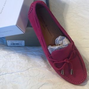 String Tie Moccasins Hot Pink Never Worn